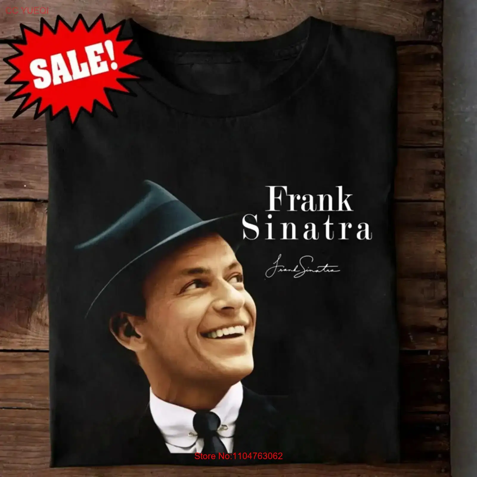 Vintage Fashion News - NEUES Frank Sinatra T-Shirt aus schwarzer