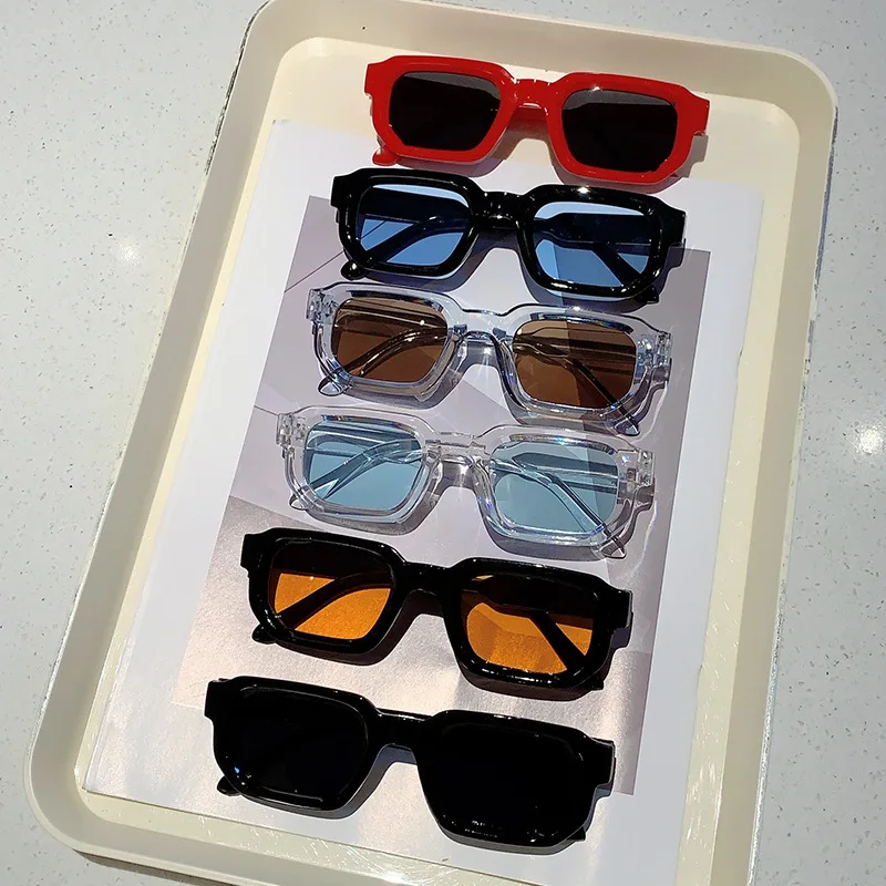 Vintage Fashion Brands - Vintage Rechteckige Sonnenbrille für Outdoor-Aktivitäten, Luxusmarken-Design,