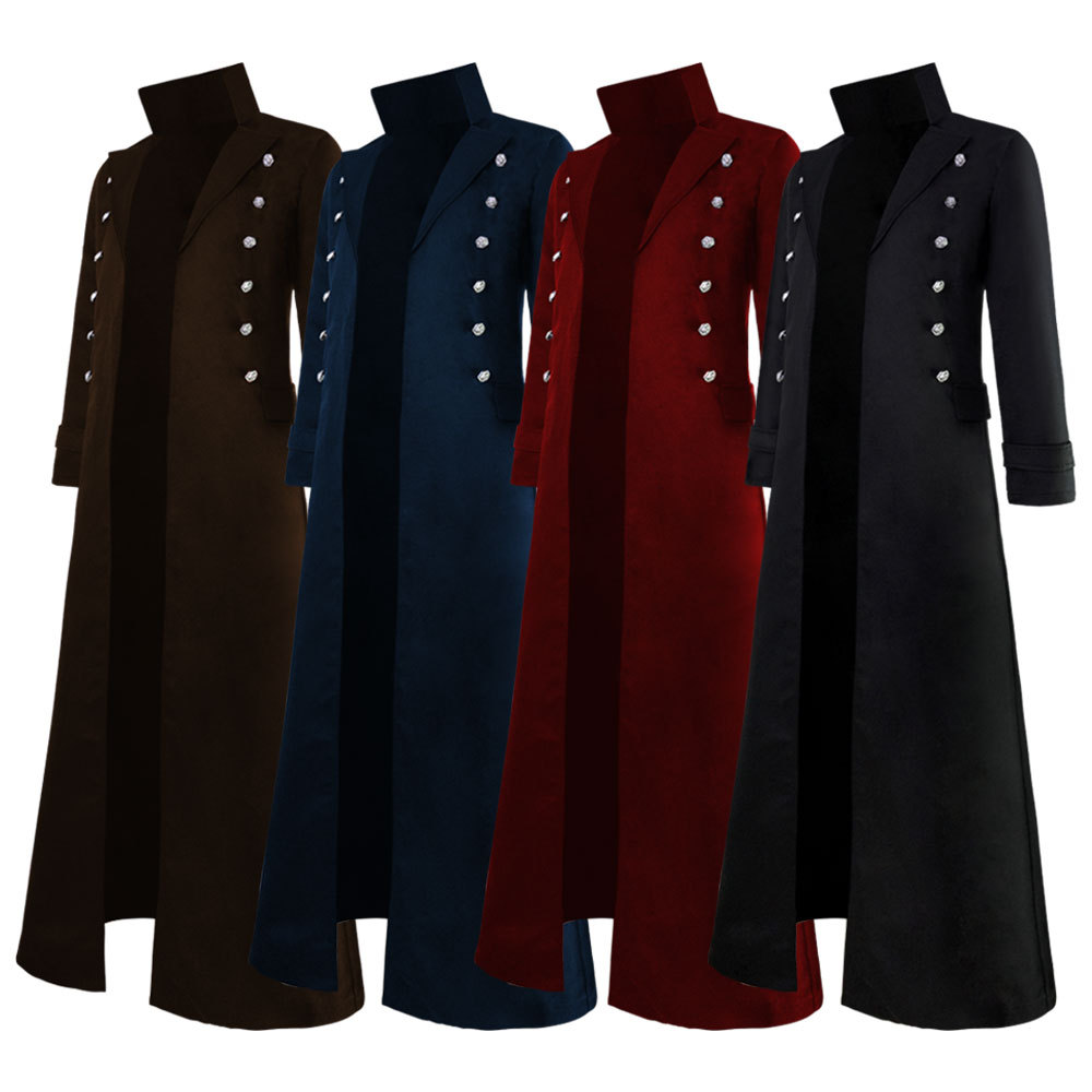 Vintage Fashion Revival - Neuer Gotischer Wiederbelebter Doppelreihiger Vintage-Mantel Bühnen-Cosplay-Kostüm