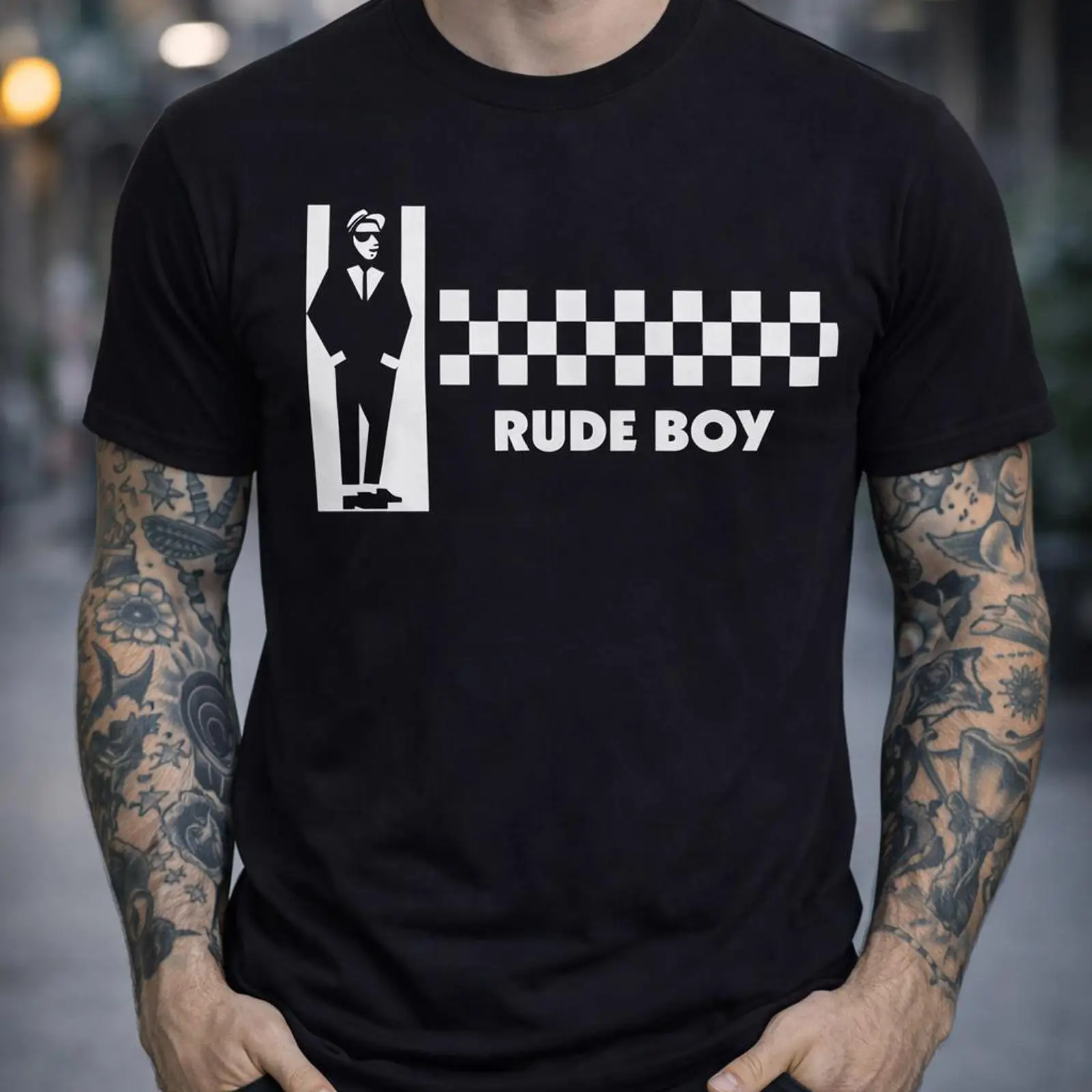 Vintage Fashion Revival - Rude Boy 2Tone Ska T-Shirt, klassisches