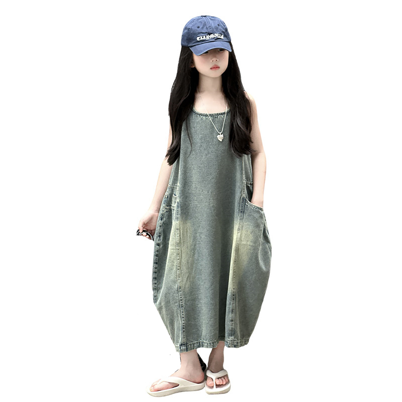 Vintage Fashion Outfit - Vintage Blau Kinder Mädchen Hohe Qualität