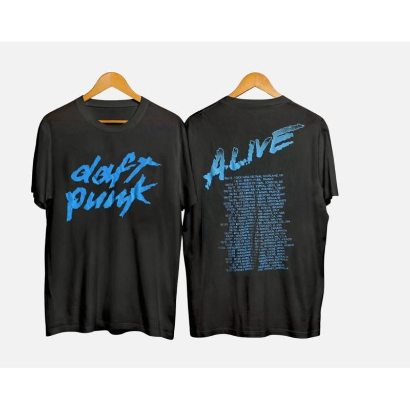 Vintage Flannel Shirt - SELTENES Vintage 2007 Daft Punk Alive