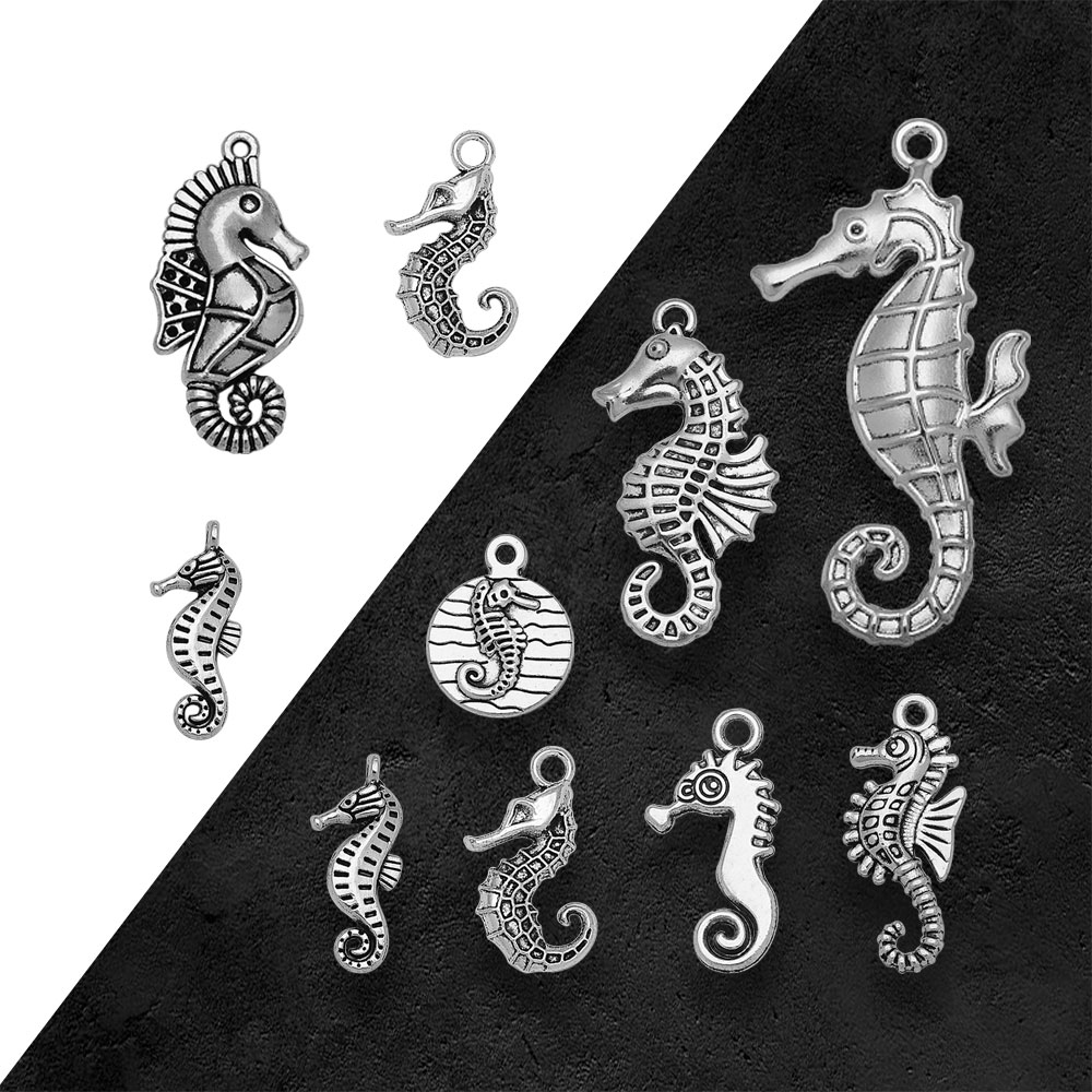 Vintage Fashion Resale - Antike Silber Überzogene Ozean Leben Seahorse
