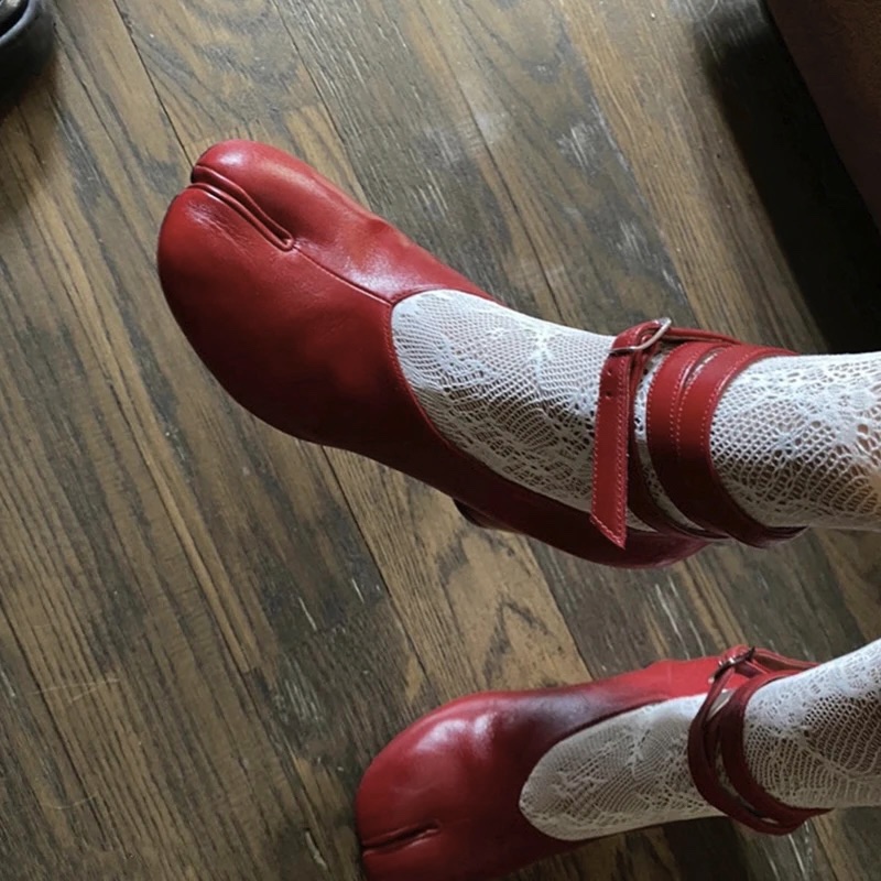 Vintage Fashion Brands - 2026 Vintage Frühjahrsmode Split-Toe Damen Pumps