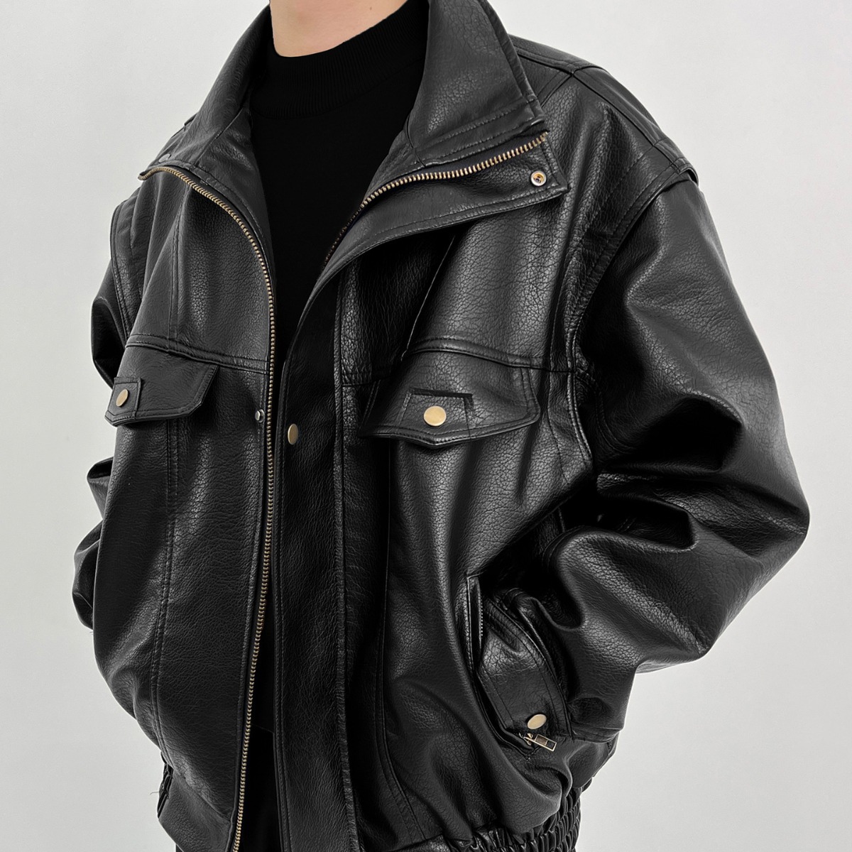 Verdickte Bikerjacke für Herre – Vintage Windbreaker Nylon Bewertung und Preis