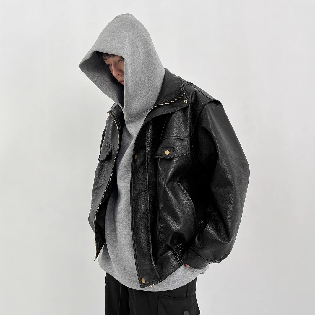 Verdickte Bikerjacke für Herre – Vintage Windbreaker Nylon Bewertung und Preis