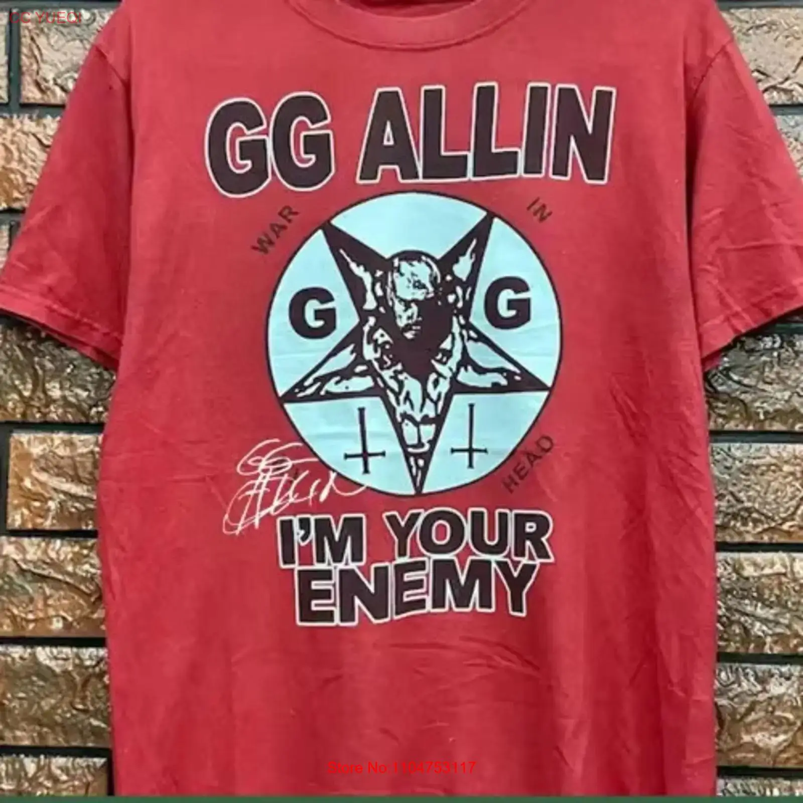 Neues GG Allin Singer T-Shirt, – Vintage Fashion News Bewertung und Preis