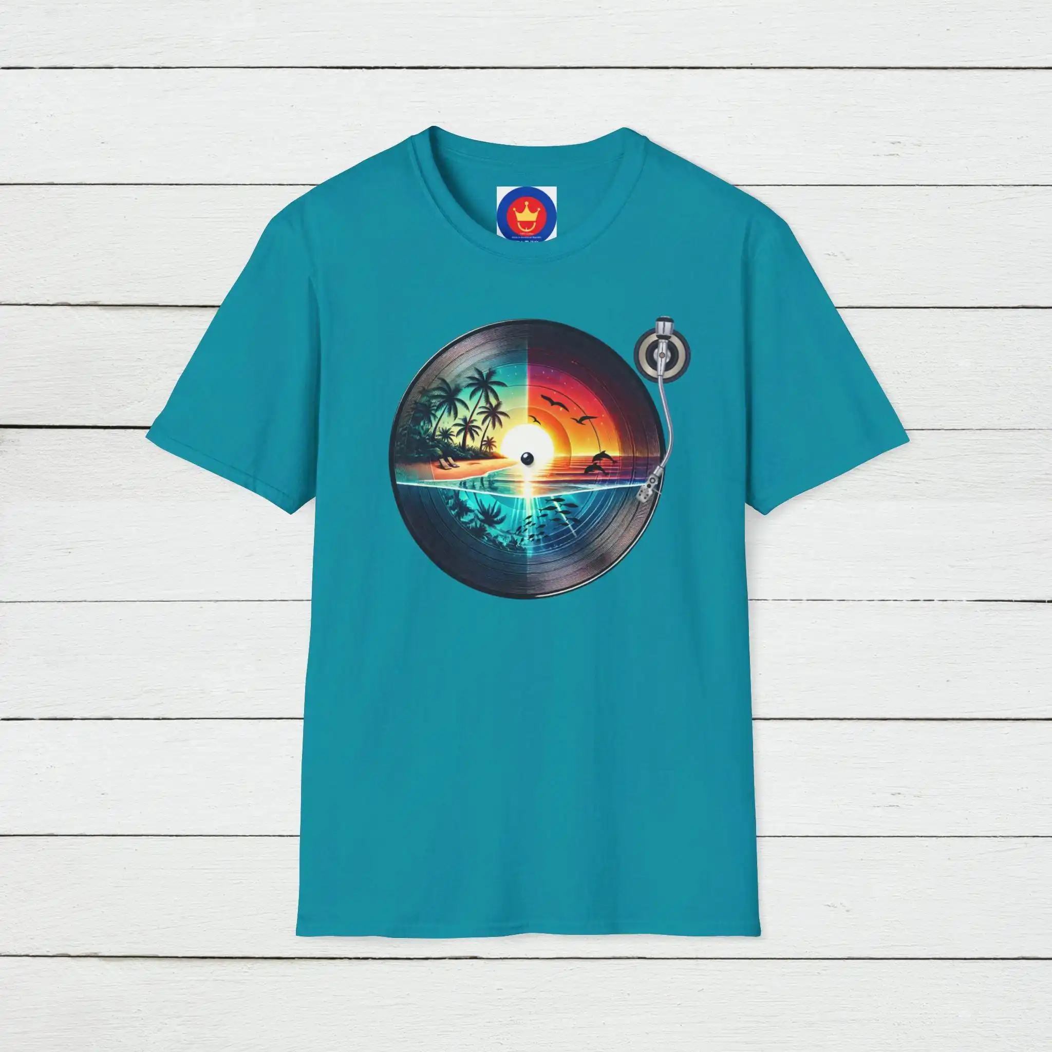 Retro-Strand-Vinyl-T-Shirt, Vi – Vintage Vibes Fashion Bewertung und Preis