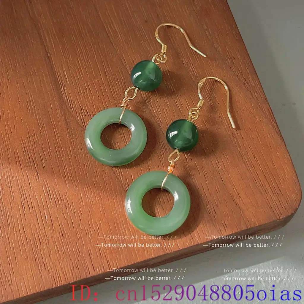 Grüne echte Jade Ring Ohrringe – Vintage Fashion Outfit Bewertung und Preis