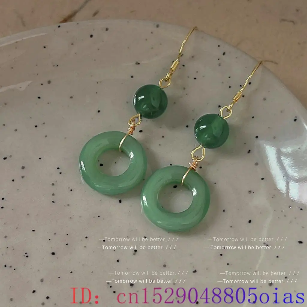 Grüne echte Jade Ring Ohrringe – Vintage Fashion Outfit Bewertung und Preis