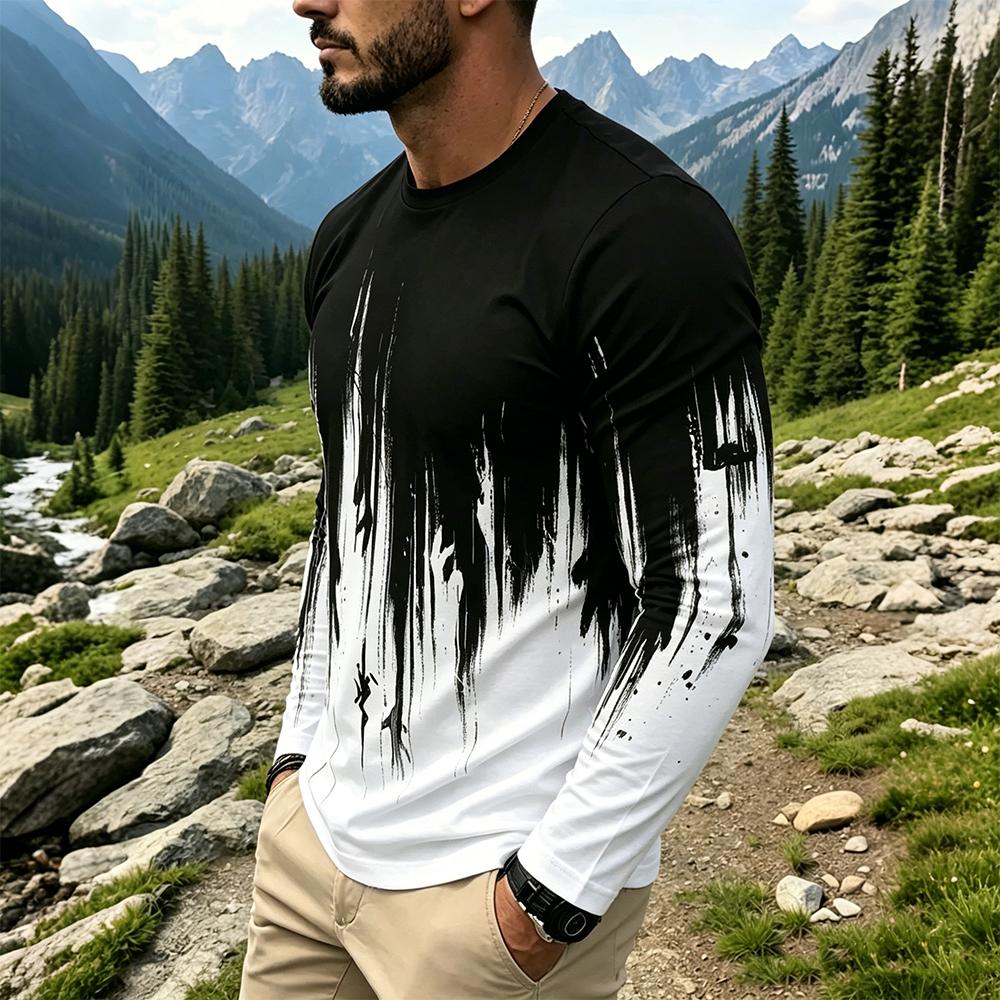 Herren Gradient Ink Splash Lan – Vintage Fashion For Men Bewertung und Preis
